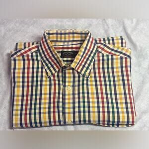 Paul & Shark Multicolor Checkered Men's Button Down Shirt 42